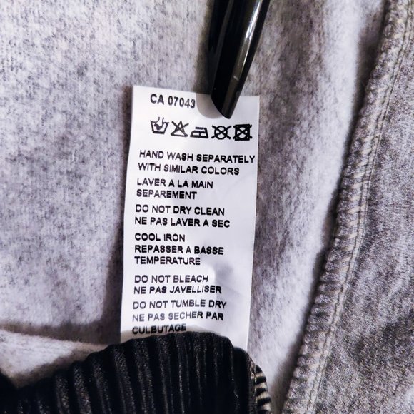 Trame Cut-Out Sleeve Pleated Black and Grey Formal Sweatshirt Made in Italy - Picture 6 of 9